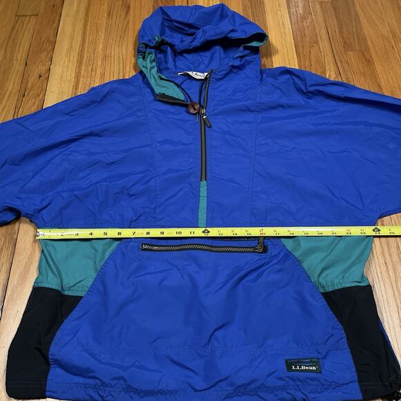 VTG 90s 80s LL Bean Pullover 1/4Zip Anorak Windbreaker Jacket Aztec Womens Large - Picture 3 of 8